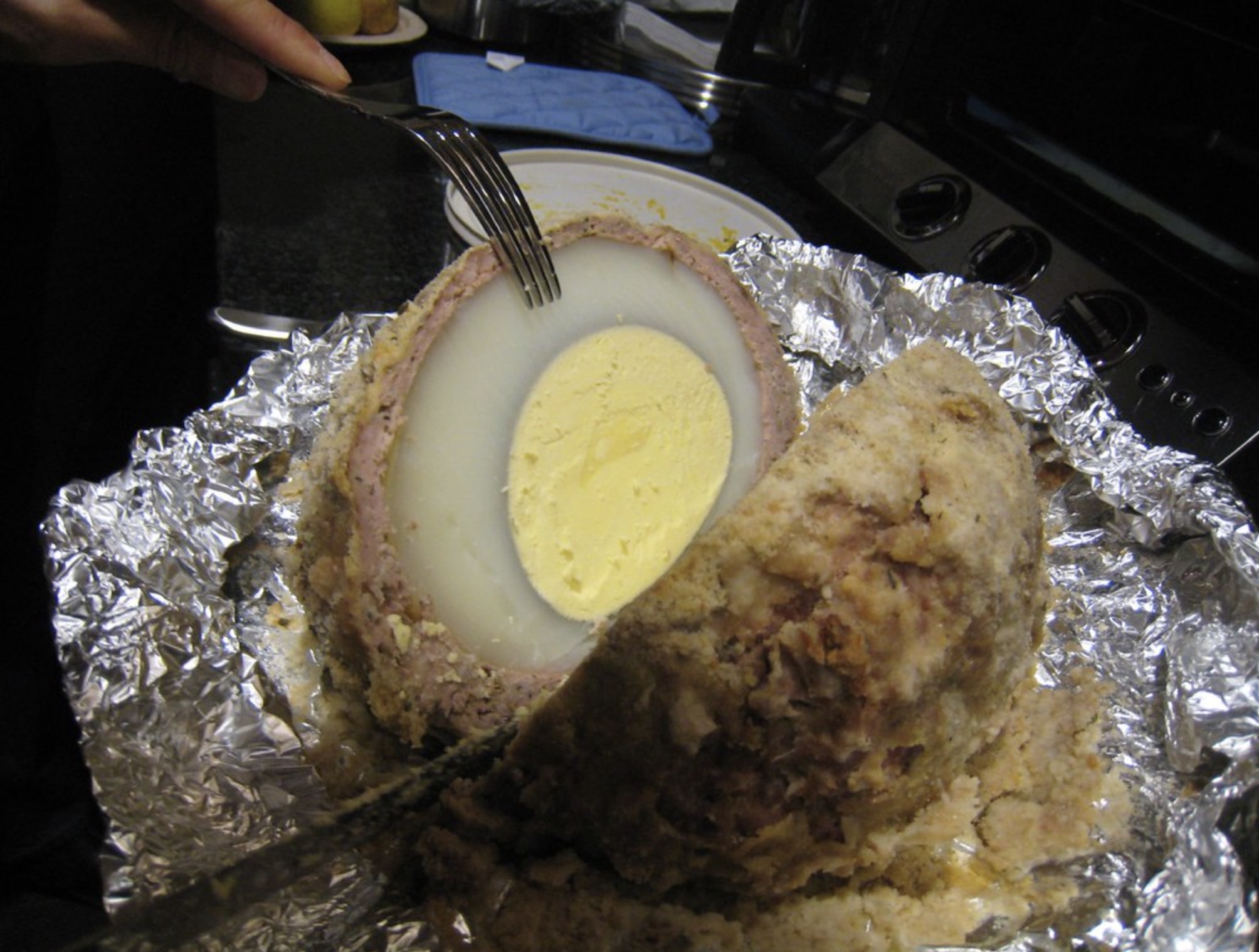 cooked ostrich egg